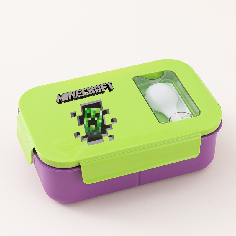Gaming Console With Minecraft - صندوق غداء بتصميم لعبة ماينكرافت، علب