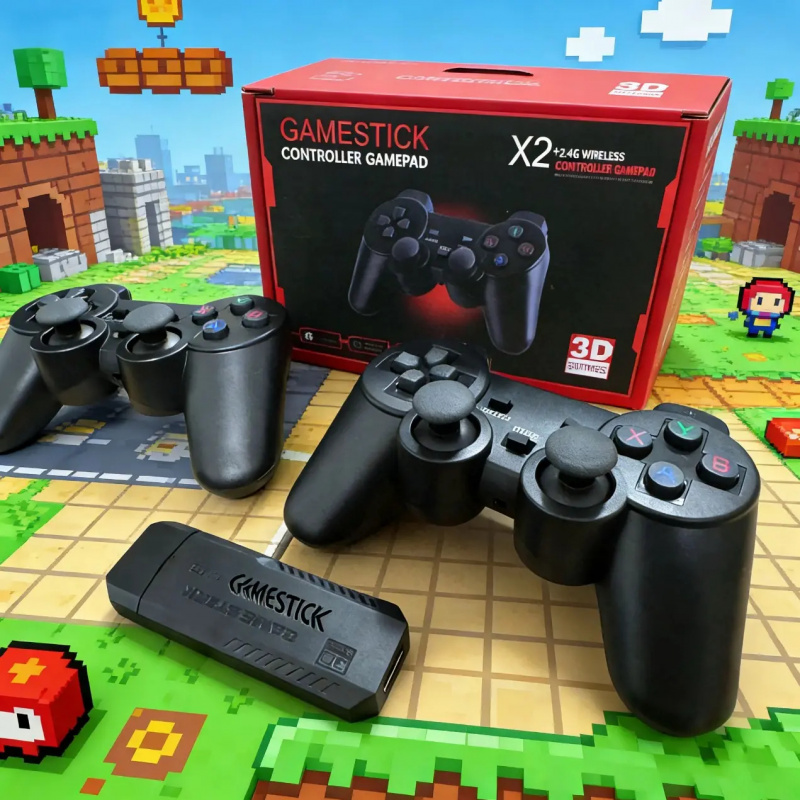 Gaming Console X2 - وحدة تحكم ألعاب ريترو بتقنية التوصيل