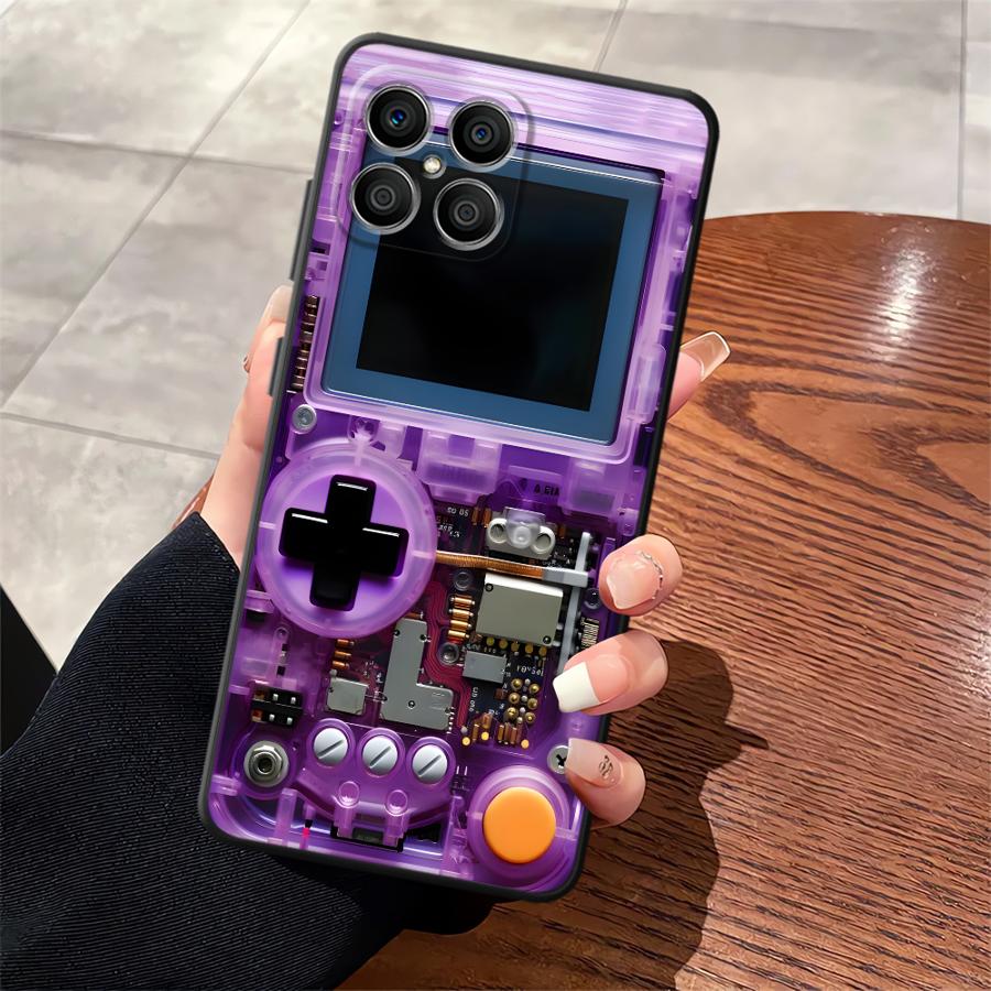 غطاء هاتف أرجواني بتصميم وحدة  - مراجعة Gaming Console X6 وسعره